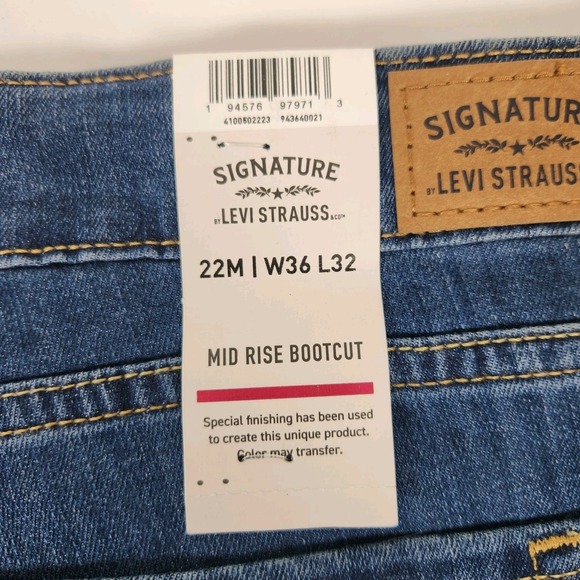 Levi's Signature Mid Rise Bootcut Jeans Women's 22M 36x32 New w/tags **Read** - Picture 5 of 11